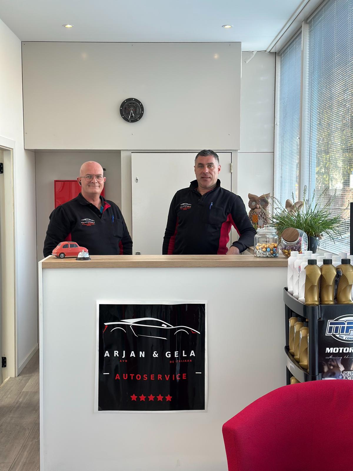Ontvangstbalie van Arjan en Gela Autoservice